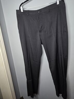 ProTour Black Performance Golf Pants 36x30 Stretch Flat Front Dress Work Slacks